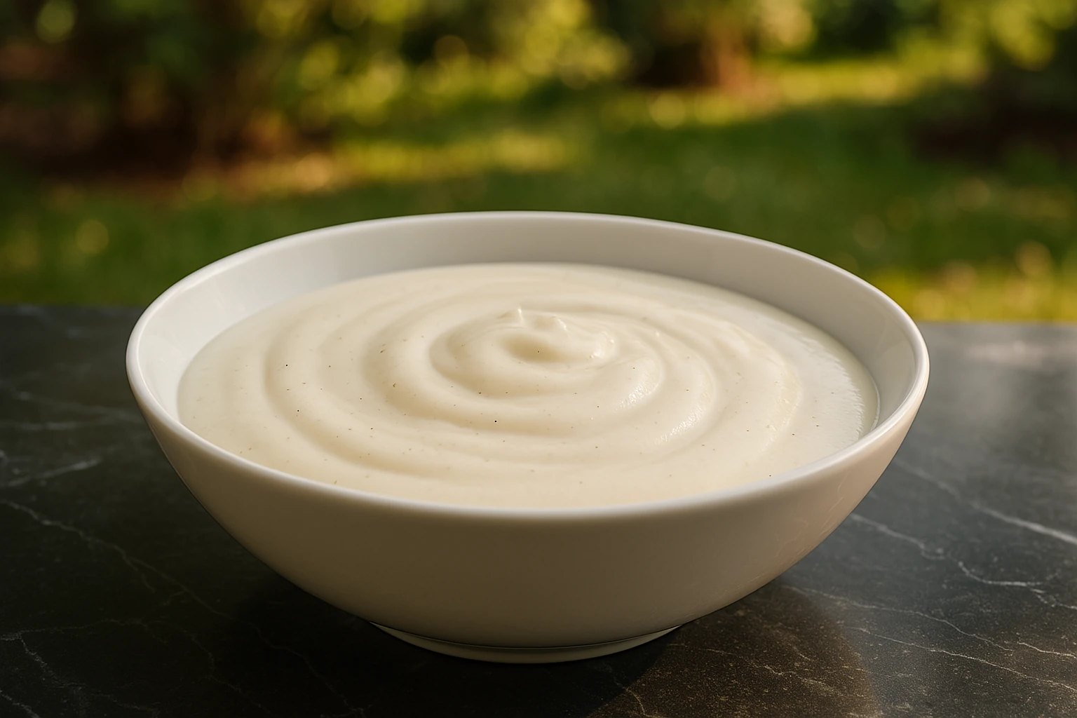 Crème béchamel classique parfaitement émulsionnée et bien nappante.